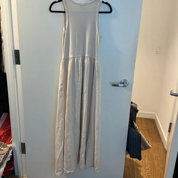 Z Supply brand new Cream mixed media Sleeveless Maxi Dress - Picture 11 of 13